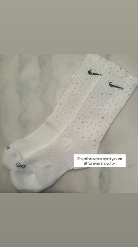 Clear AB rhinestone socks