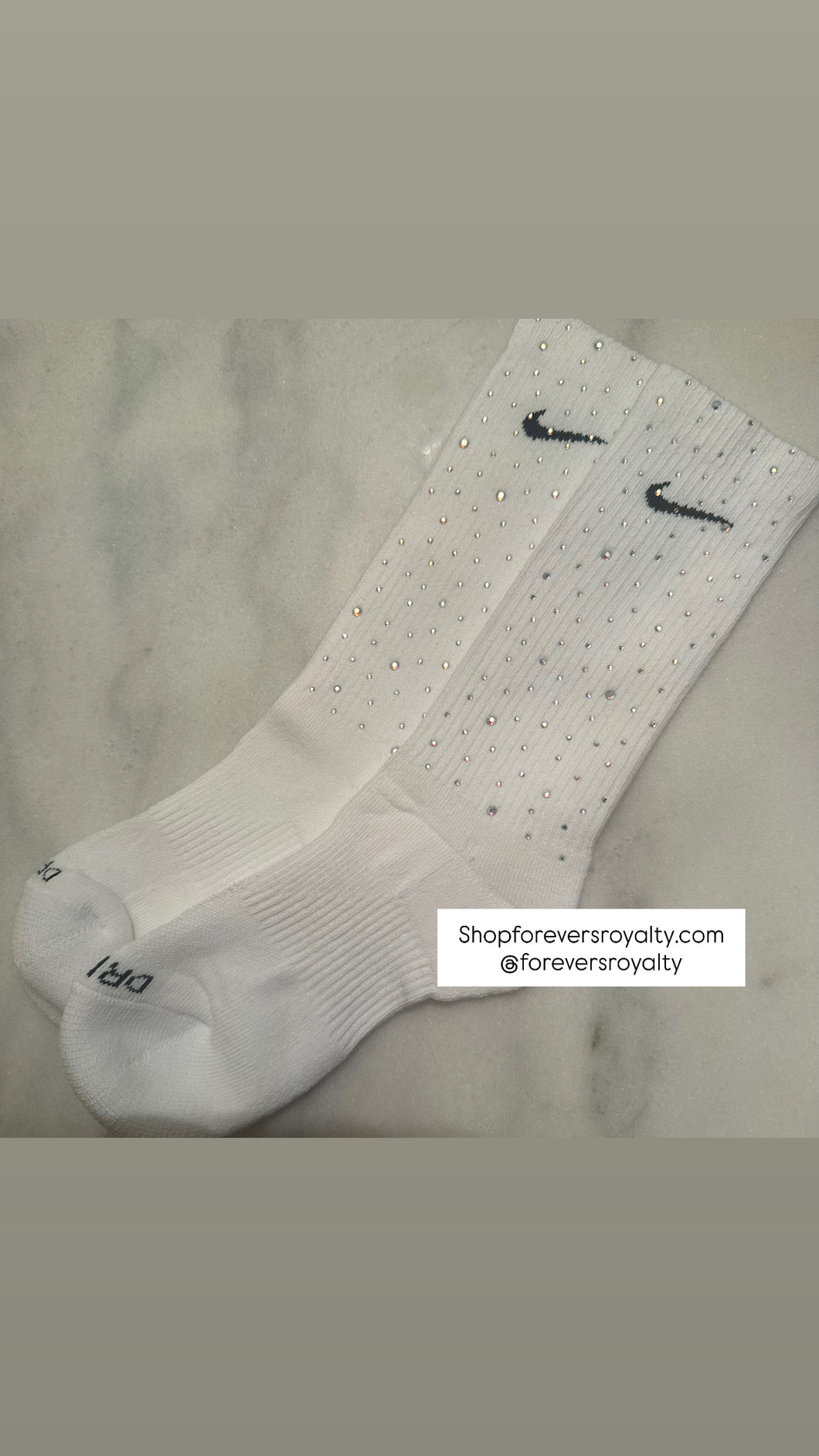 Clear AB rhinestone socks