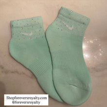 Load image into Gallery viewer, Light blue rhinestone socks
