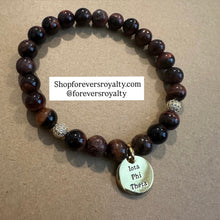 Load image into Gallery viewer, Tigers eye Iota Phi Theta bracelet .