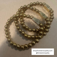 Load image into Gallery viewer, All GOLD Alpha Phi Alpha bracelet
