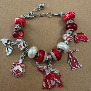 Delta Sigma Theta charm bracelet.