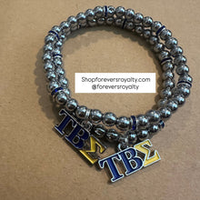 Load image into Gallery viewer, All silver Tau Beta Sigma bracelet