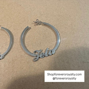Silver Zeta earrings