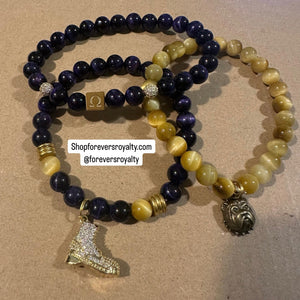 Omega Psi Phi gemstone bracelets.