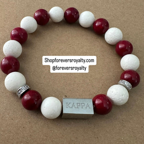 The red Kappa bracelet.