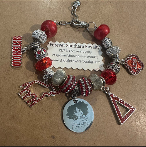 Delta Sigma Theta charm bracelet.