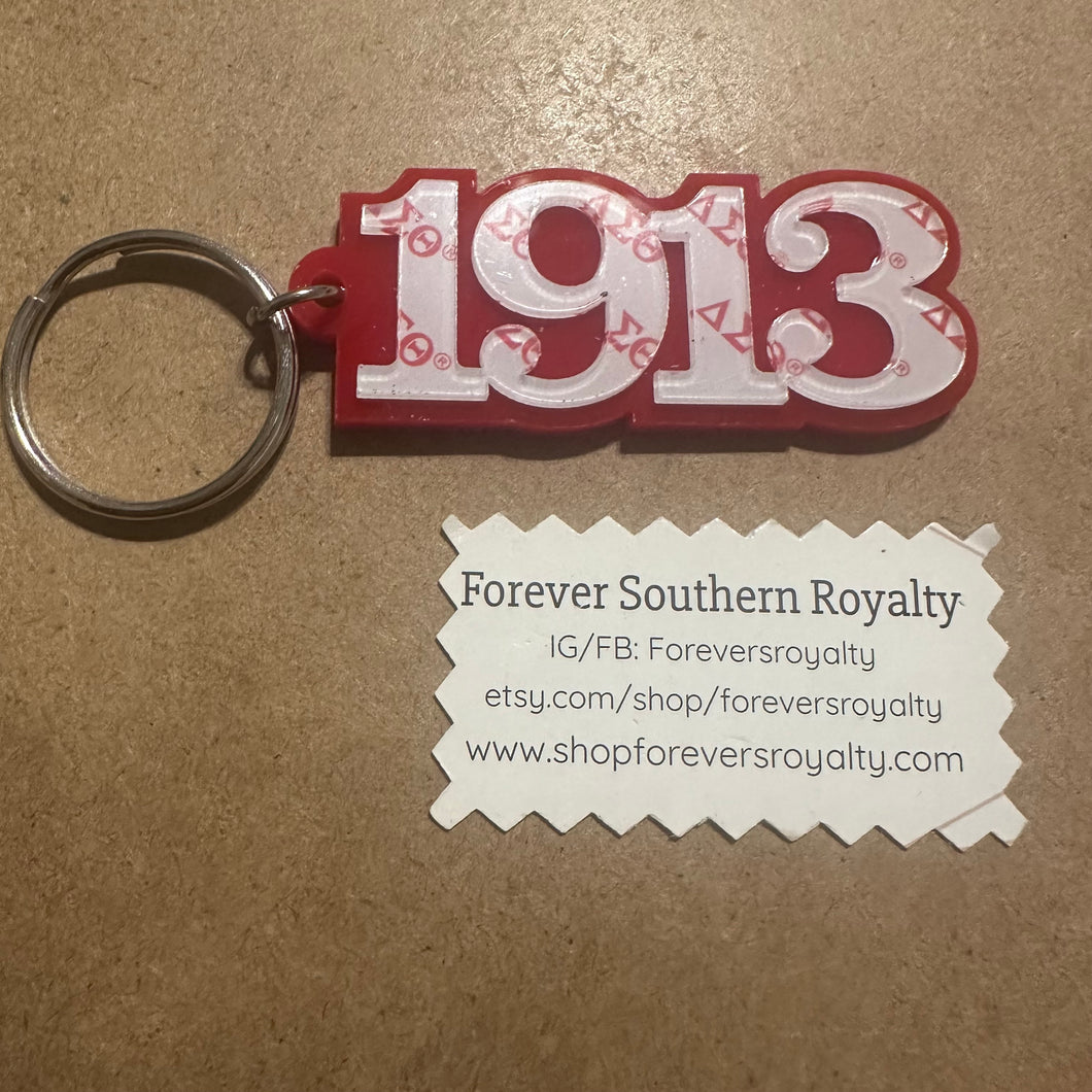 Delta Sigma Theta 1913 keychain