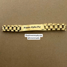 Load image into Gallery viewer, Gold Kappa Alpha Psi chain bracelet.