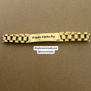 Gold Kappa Alpha Psi chain bracelet.