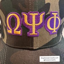 Load image into Gallery viewer, Camo Omega Psi Phi hat