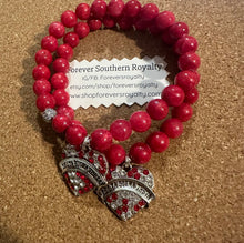 Load image into Gallery viewer, Red Delta heart bracelet.