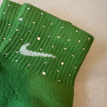 Load image into Gallery viewer, Green rhinestone socks
