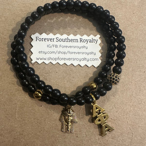 Alpha Phi Alpha bracelet set.