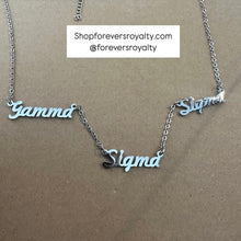 Load image into Gallery viewer, Gamma Sigma Sigma necklace