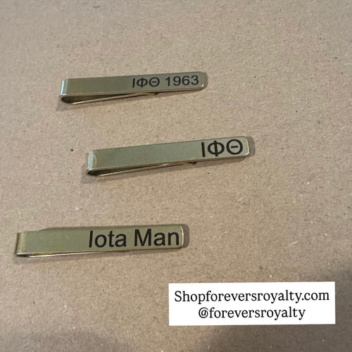 Gold Iota Phi Theta Tie clip.