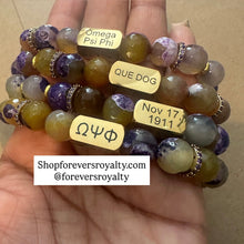 Load image into Gallery viewer, The ultimate Omega Psi Phi bracelet.