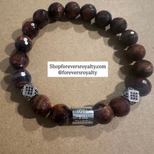 Load image into Gallery viewer, Brown and silver Phi Theta bracelet