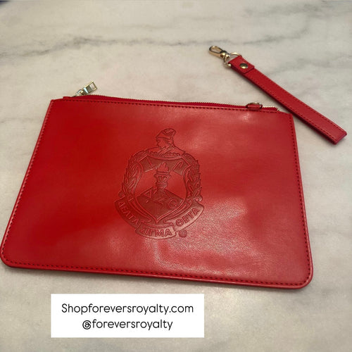 Red Delta Sigma Theta wristlet purse