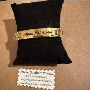 Gold metal Alpha bracelet