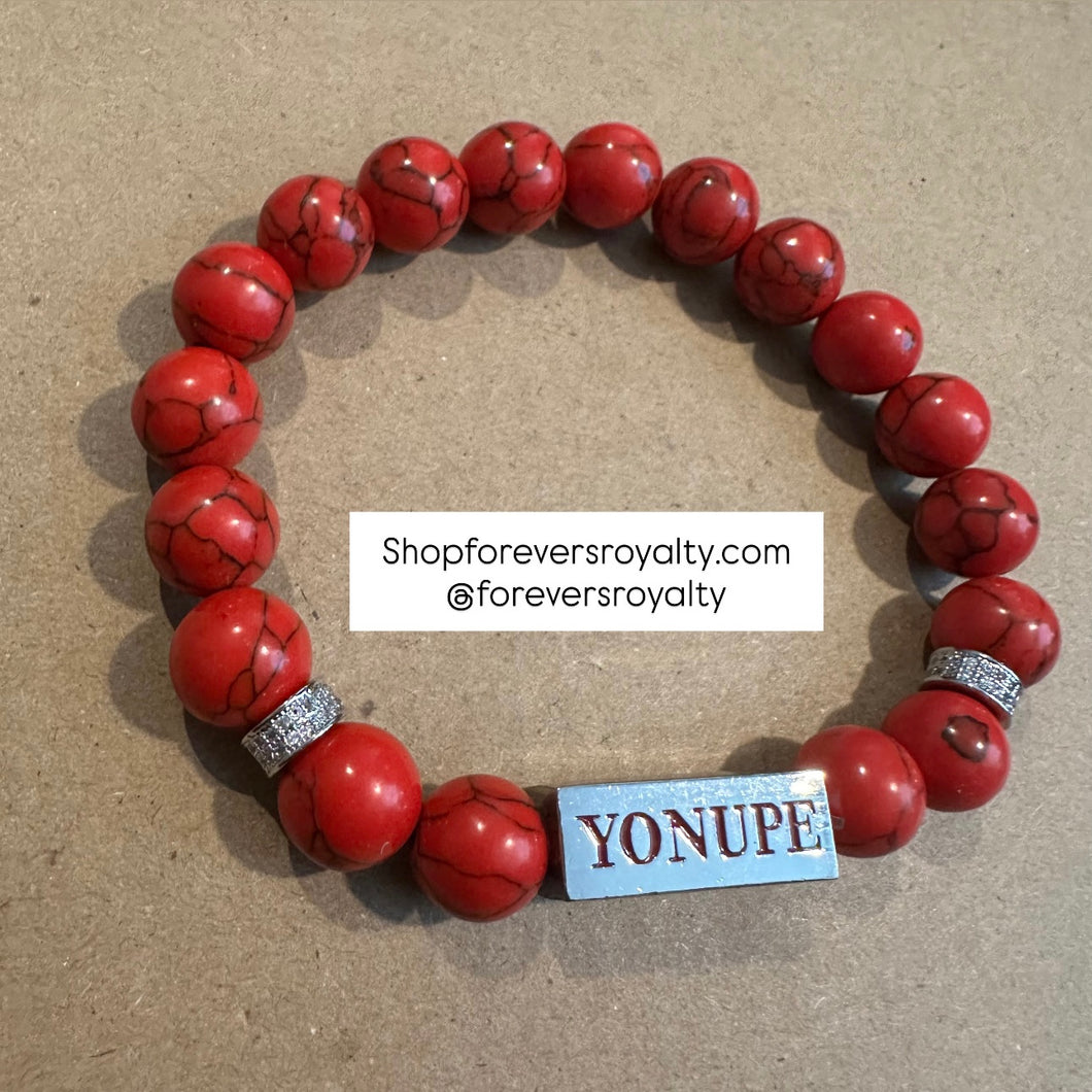 Red YO NUPE bracelet