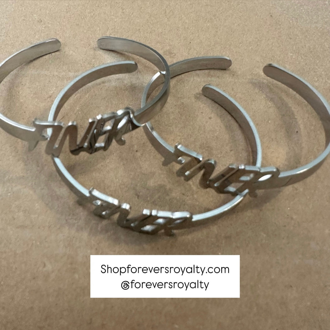 Silver Finer bangle bracelet.