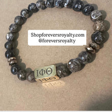 Load image into Gallery viewer, Brown Iota Phi Theta bracelet.
