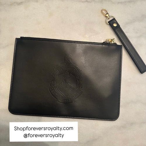 Black Delta Sigma Theta wristlet purse