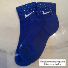 Load image into Gallery viewer, Blue rhinestone socks