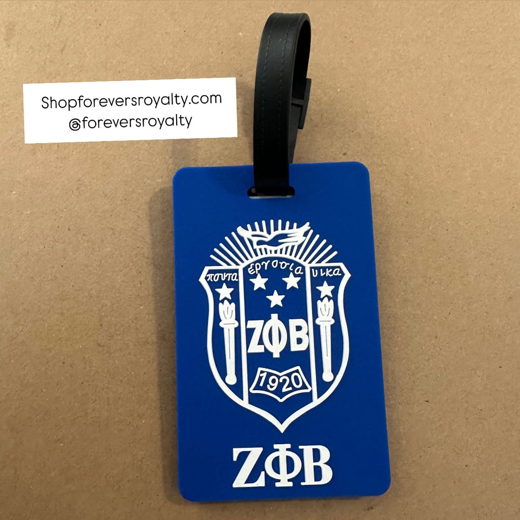 Zeta Phi Beta luggage tag