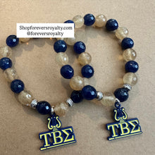 Load image into Gallery viewer, Tau Beta Sigma silver bracelet