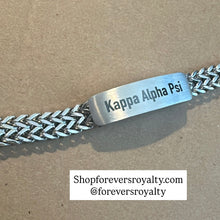 Load image into Gallery viewer, Silver Kappa Alpha Psi metal bracelet