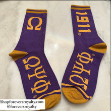 Load image into Gallery viewer, Omega Psi Phi socks