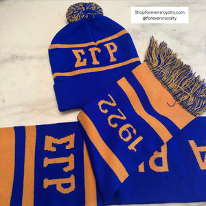 Sigma Gamma Rho scarf and hat set