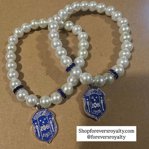 Pearl Zeta Phi Beta bracelet