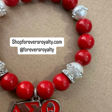 Load image into Gallery viewer, Delta Sigma Theta red bracelet.