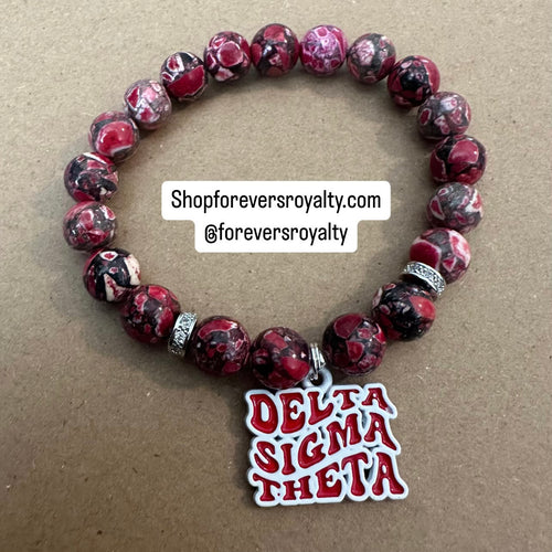 Red black and white Delta bracelet.