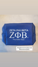 Load image into Gallery viewer, Zeta Phi Beta make up bag