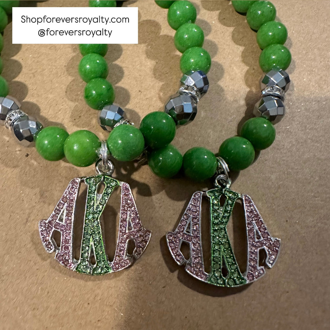Green AKA rhinestone Bracelet