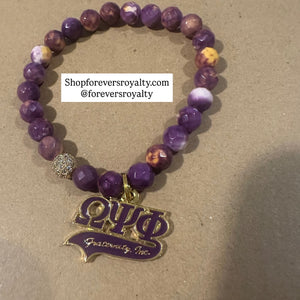 Purple and yellow Omega bracelet
