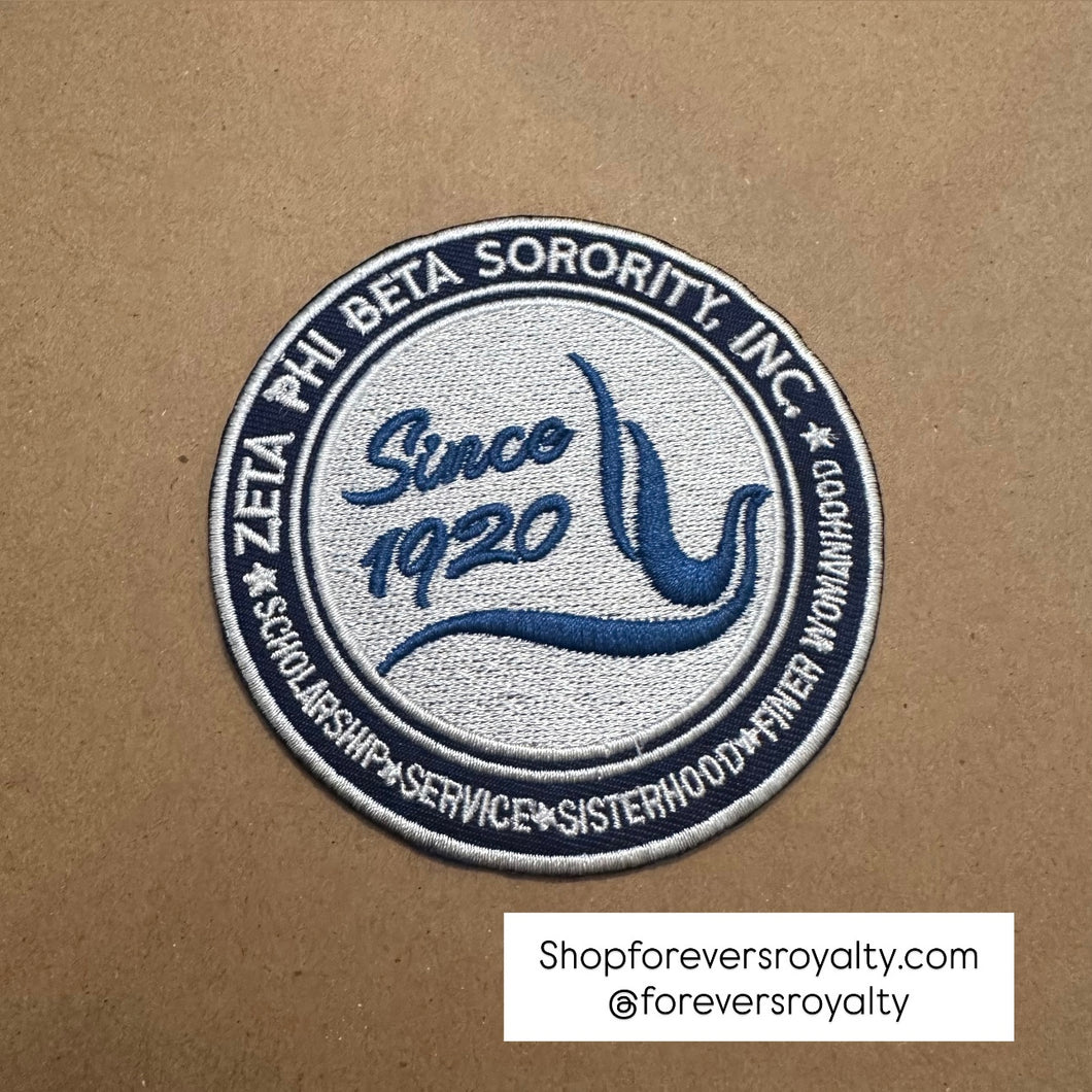 Zeta Phi Beta patch.