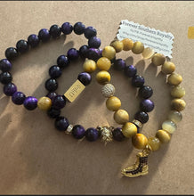 Load image into Gallery viewer, Set of 3 Omega Psi Phi bracelets.