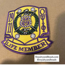 Load image into Gallery viewer, Omega life member patch.