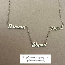 Load image into Gallery viewer, Gamma Sigma Sigma necklace