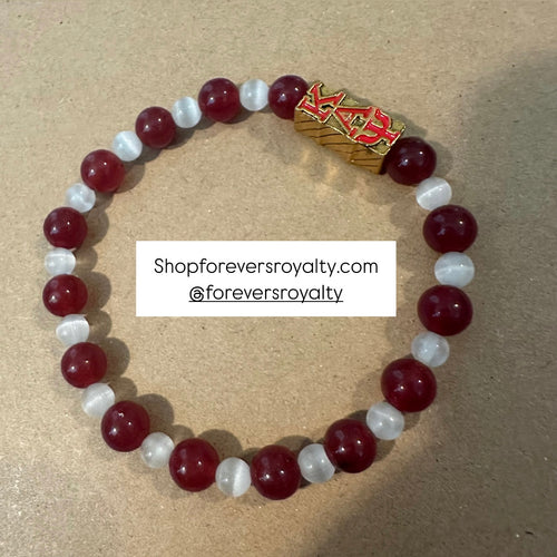 Red and White Kappa Alpha Psi bracelet