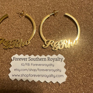 Gold SGRho earrings