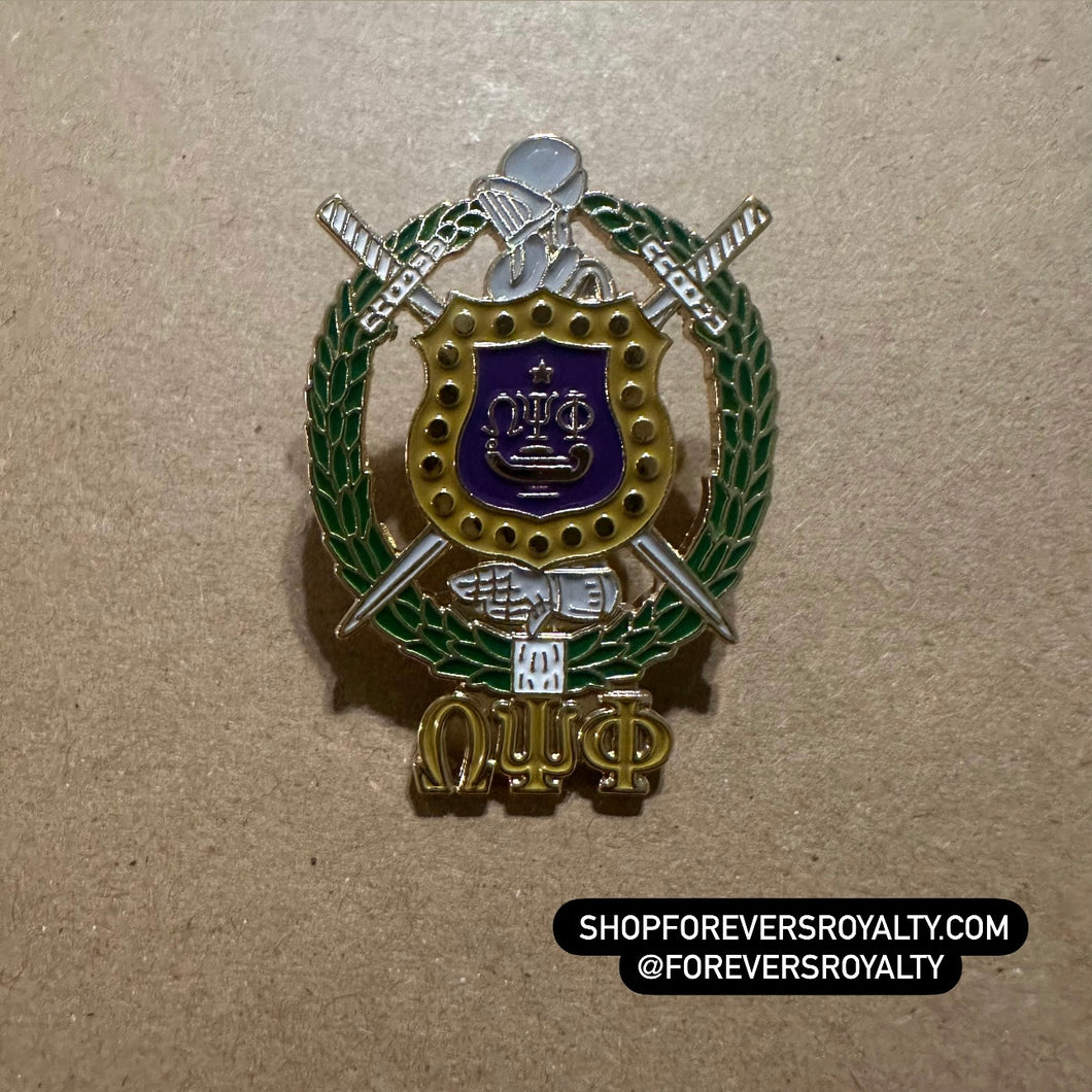 Omega Psi Phi Lapel pin.