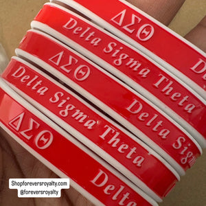 Red and white Delta wristband