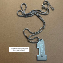 Load image into Gallery viewer, Silver Phi Beta Sigma necklaces