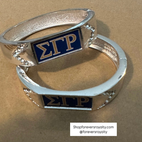 Silver Sigma Gamma Rho bangle